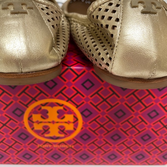 Tory Burch Gold Flats for Women for sale | eBay Tory Burch perforated all leather ballet Gold flats size 7